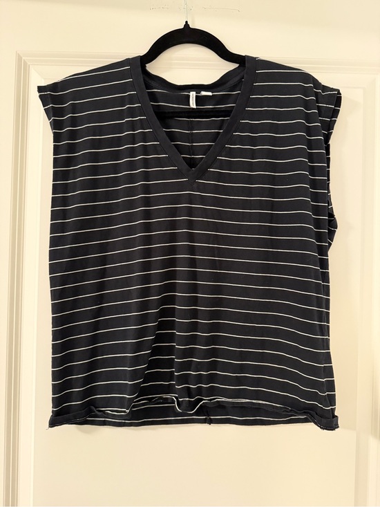 Nordstrom Tops - Nordstrom Black and White Striped V-Neck Tank
